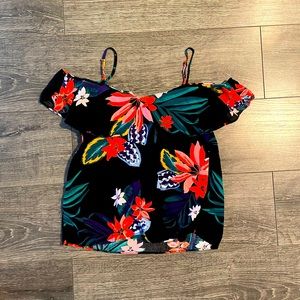 Old Navy Womans Tropical Floral Casual Blouse** Bin 3